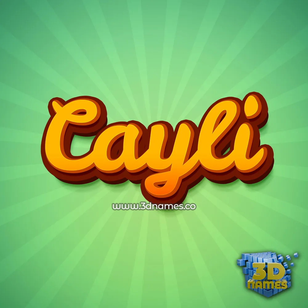 cayli in Green Rays style - 3D name wallpaper