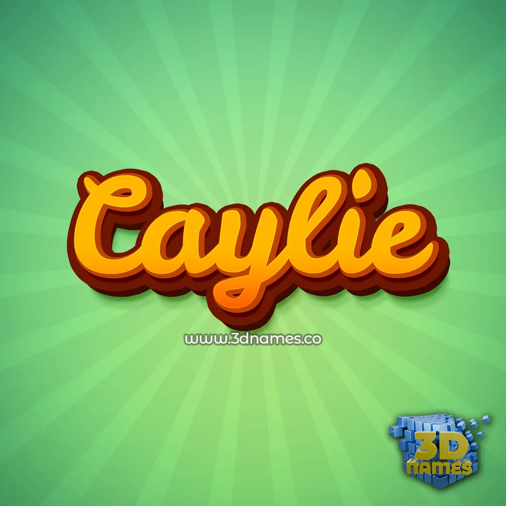 caylie in Green Rays style - 3D name wallpaper