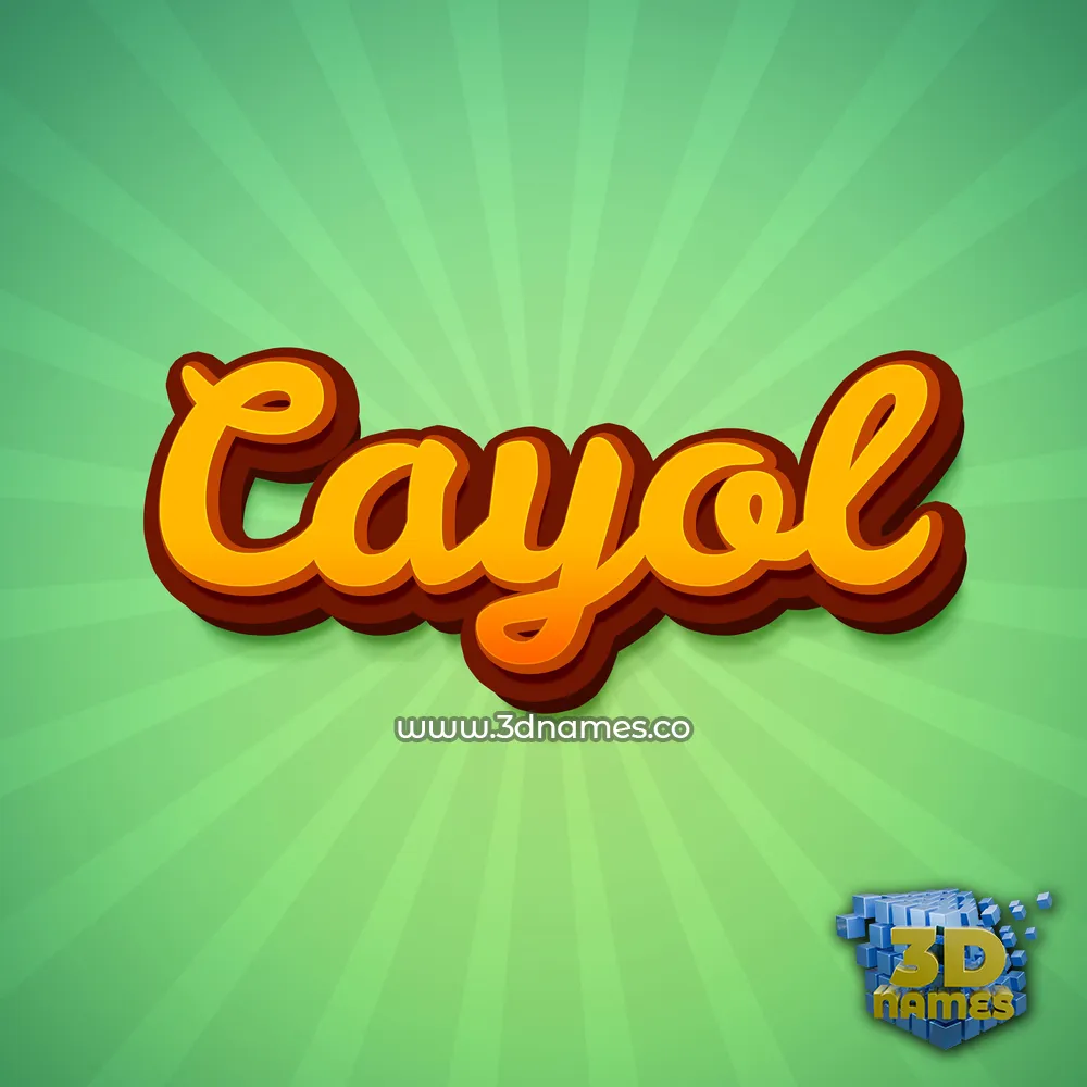 cayol in Green Rays style - 3D name wallpaper