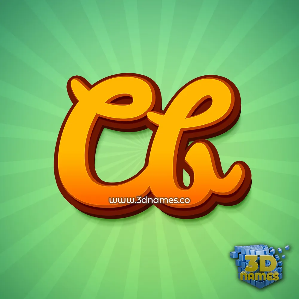 cb in Green Rays style - 3D name wallpaper