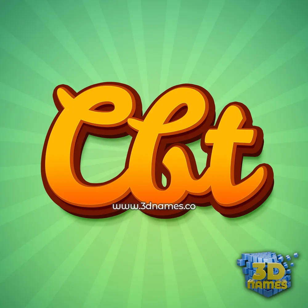 cbt in Green Rays style - 3D name wallpaper