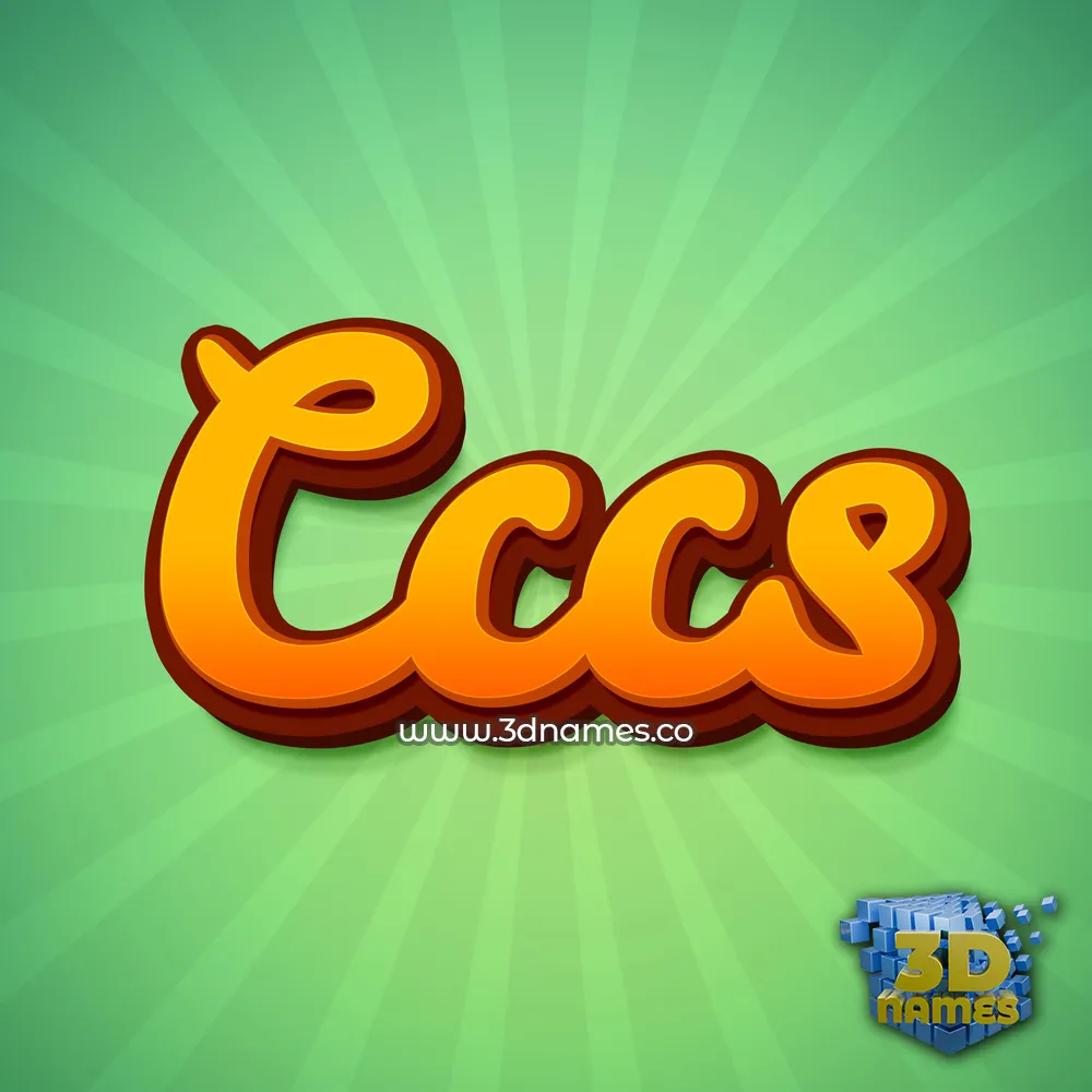 cccs in Green Rays style - 3D name wallpaper