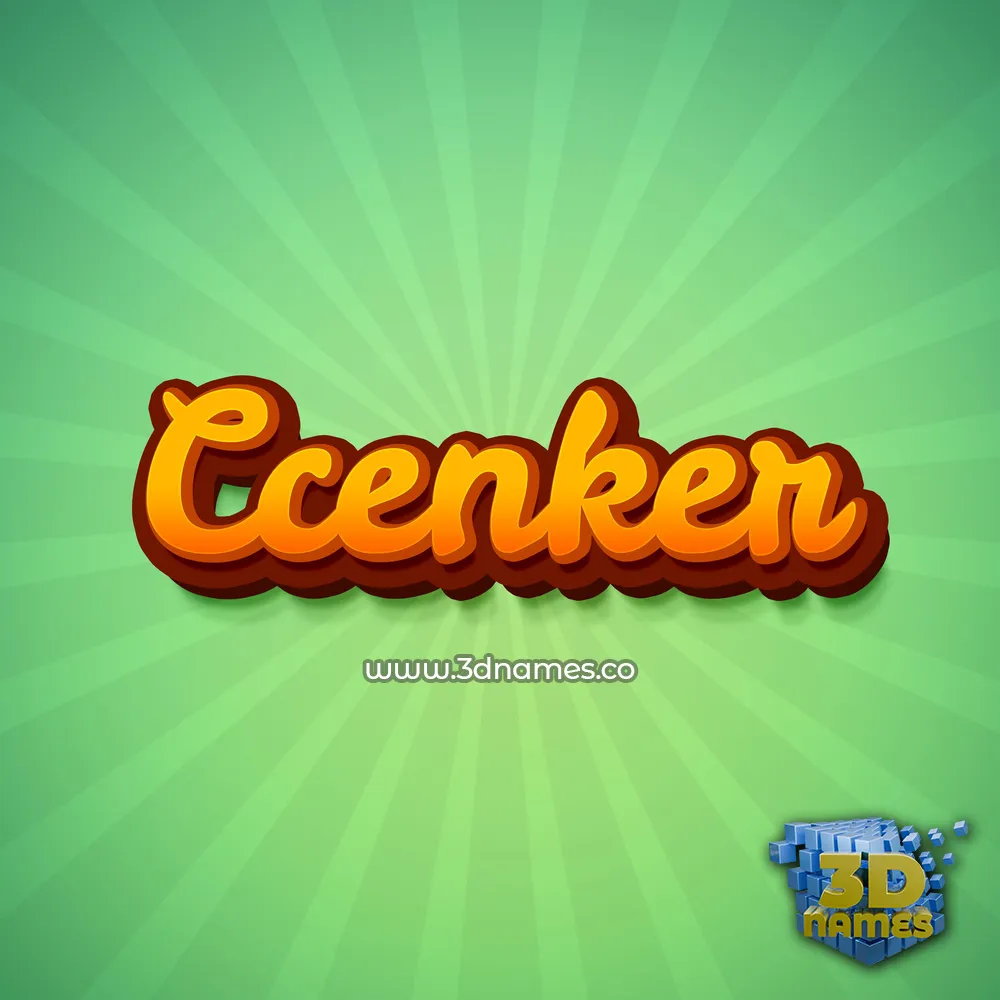 ccenker in Green Rays style - 3D name wallpaper