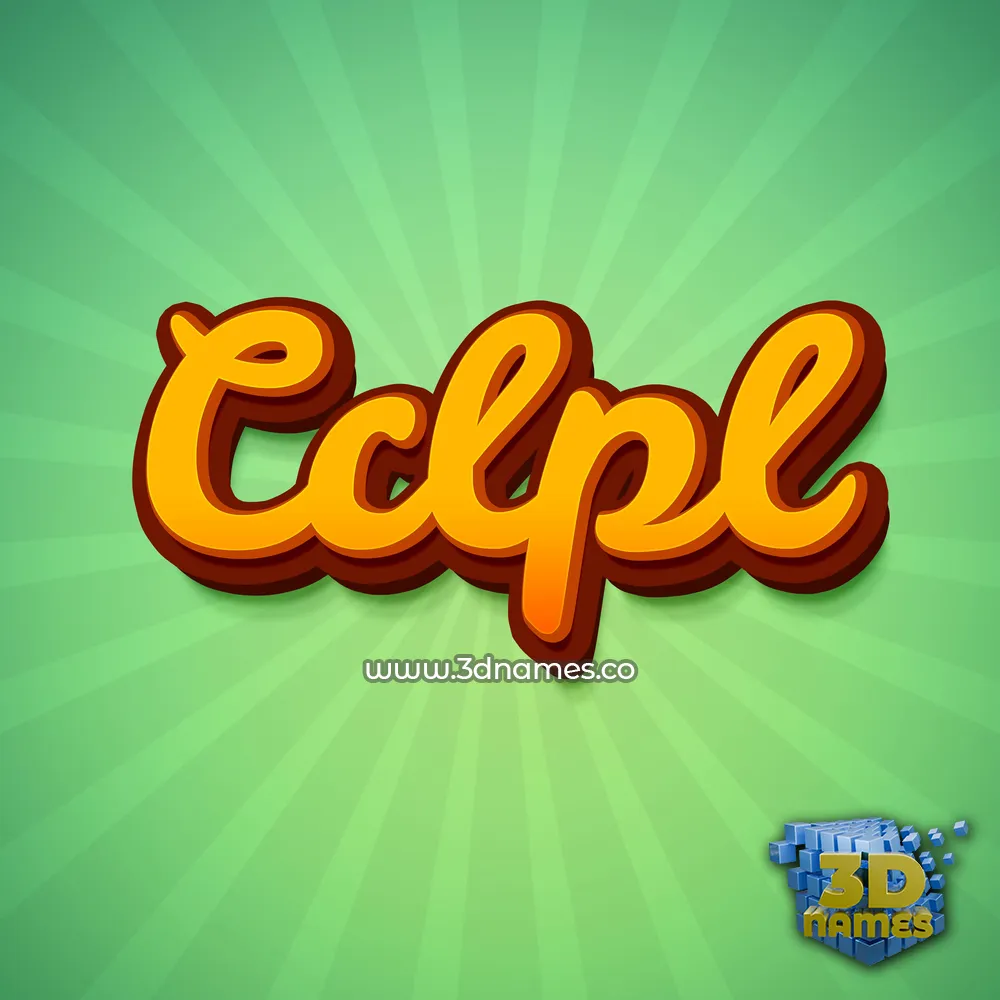cclpl in Green Rays style - 3D name wallpaper