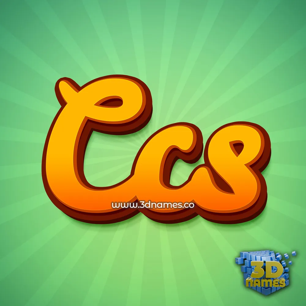 ccs in Green Rays style - 3D name wallpaper