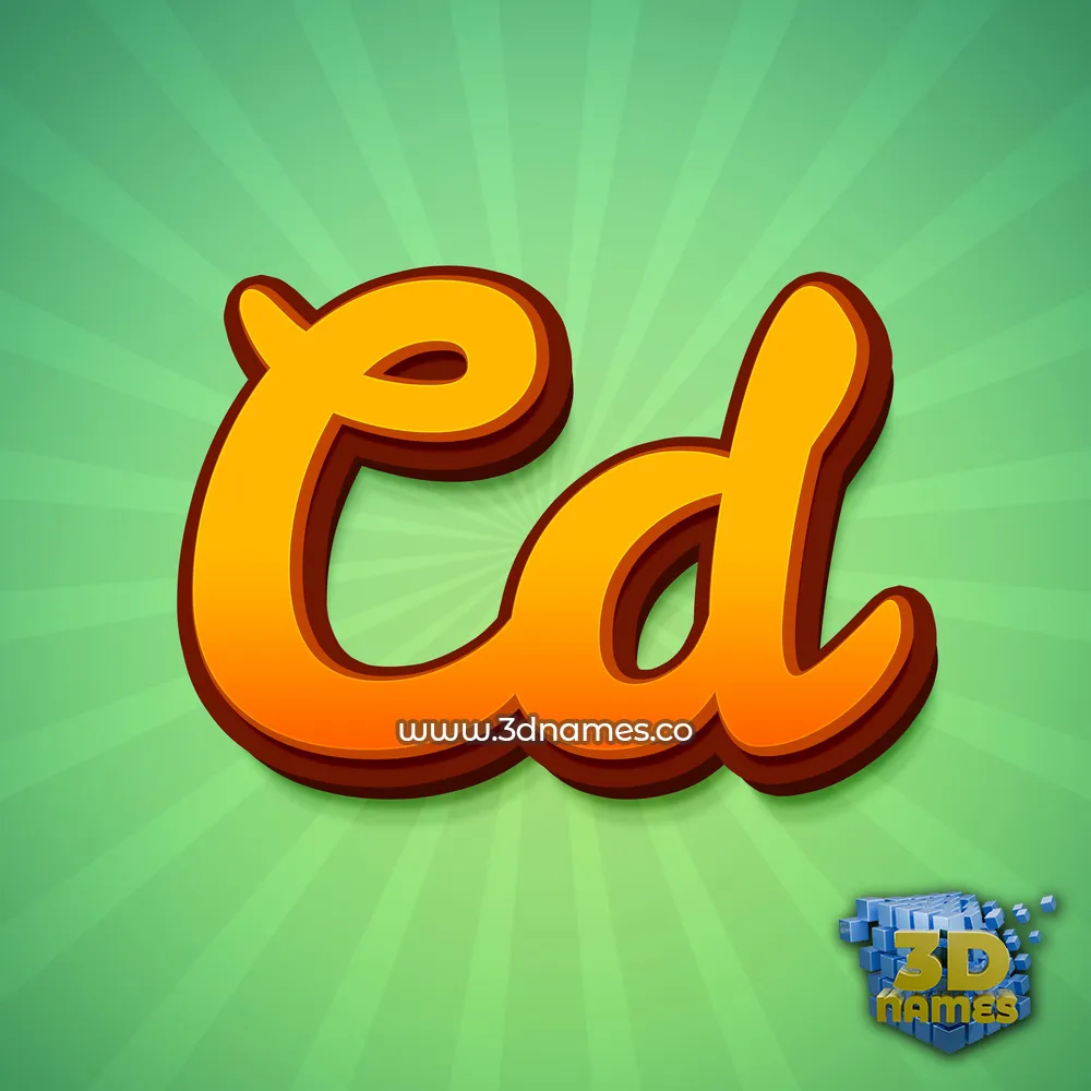 cd in Green Rays style - 3D name wallpaper