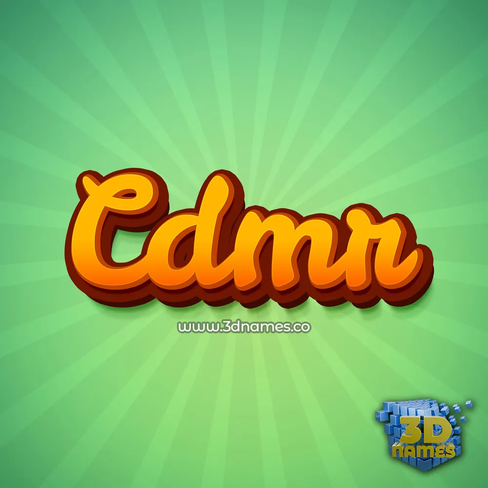 cdmr in Green Rays style - 3D name wallpaper