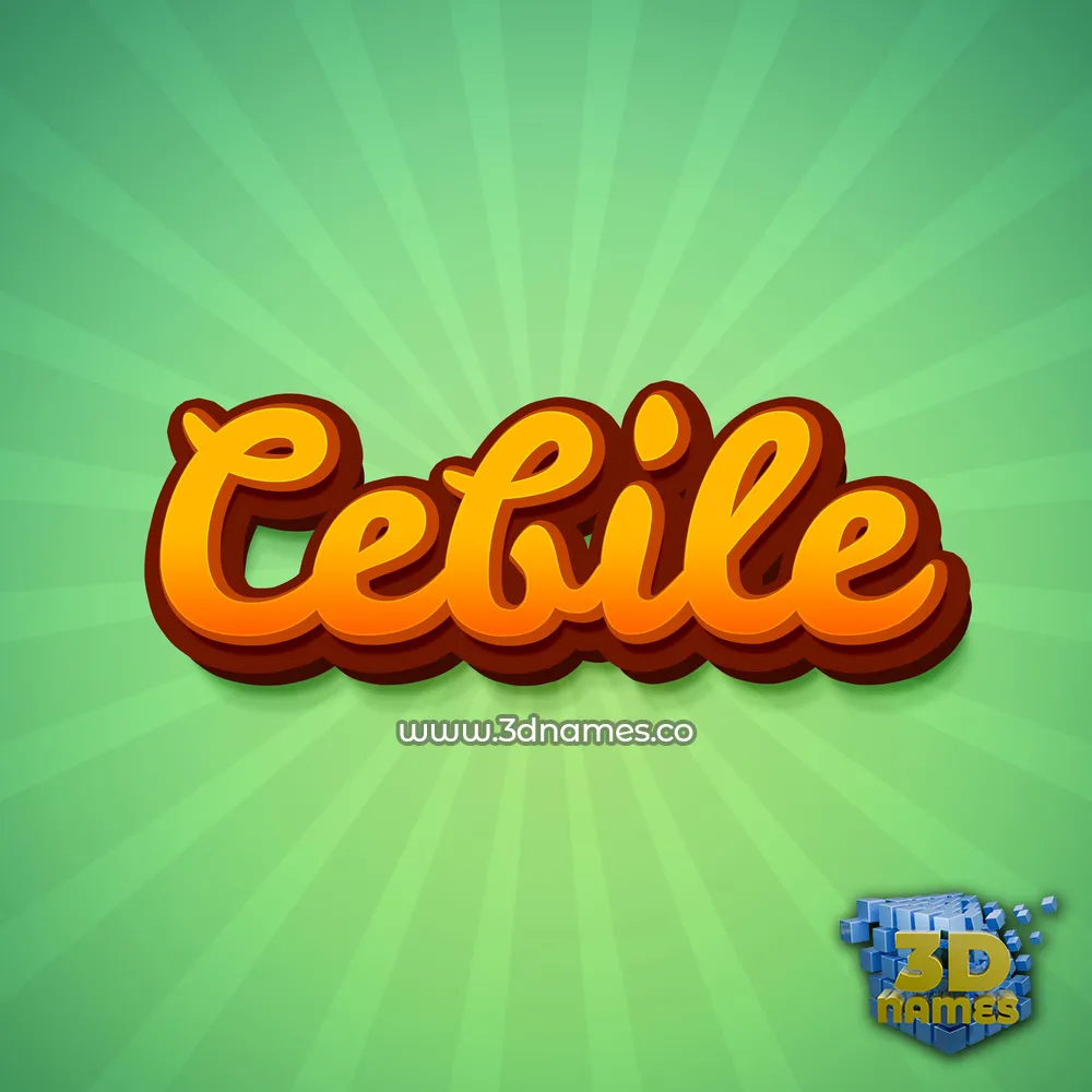 cebile in Green Rays style - 3D name wallpaper