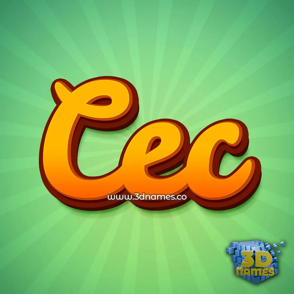 cec in Green Rays style - 3D name wallpaper