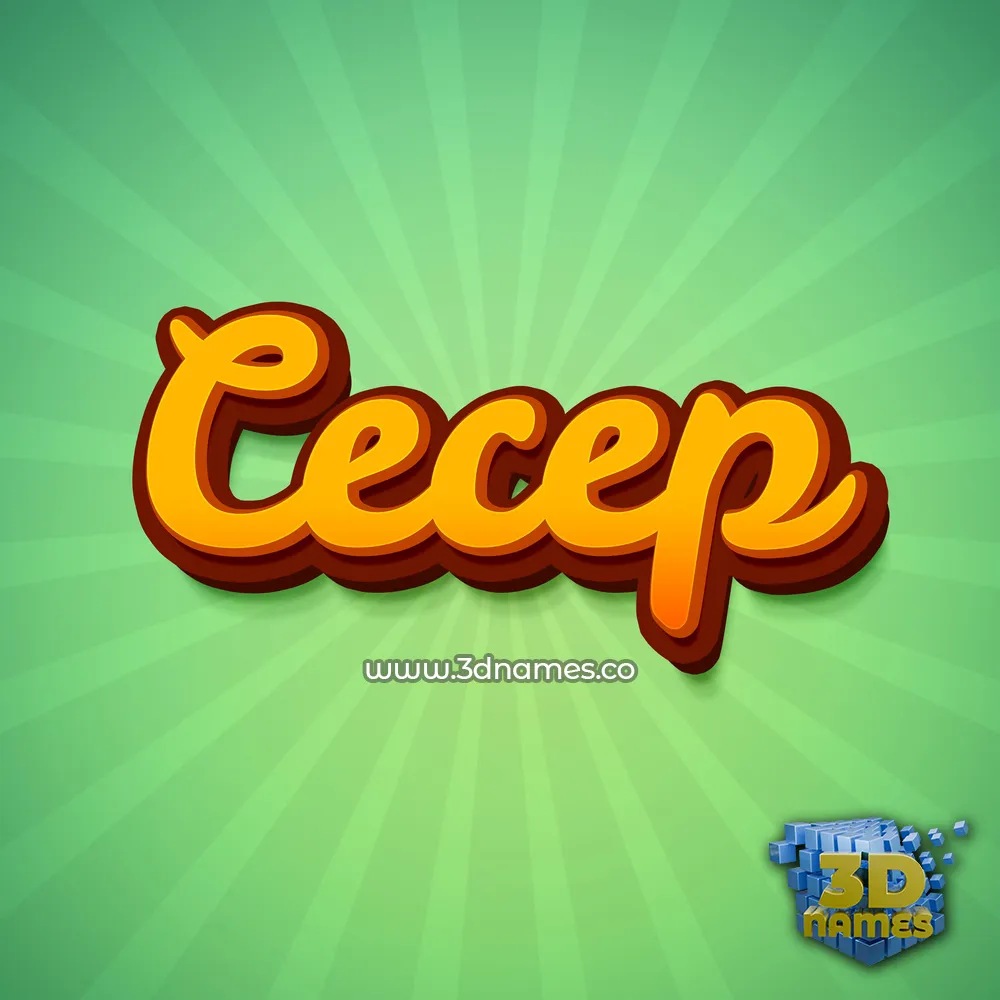 cecep in Green Rays style - 3D name wallpaper