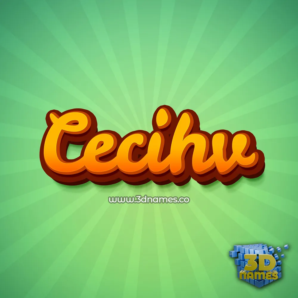 cecihv in Green Rays style - 3D name wallpaper