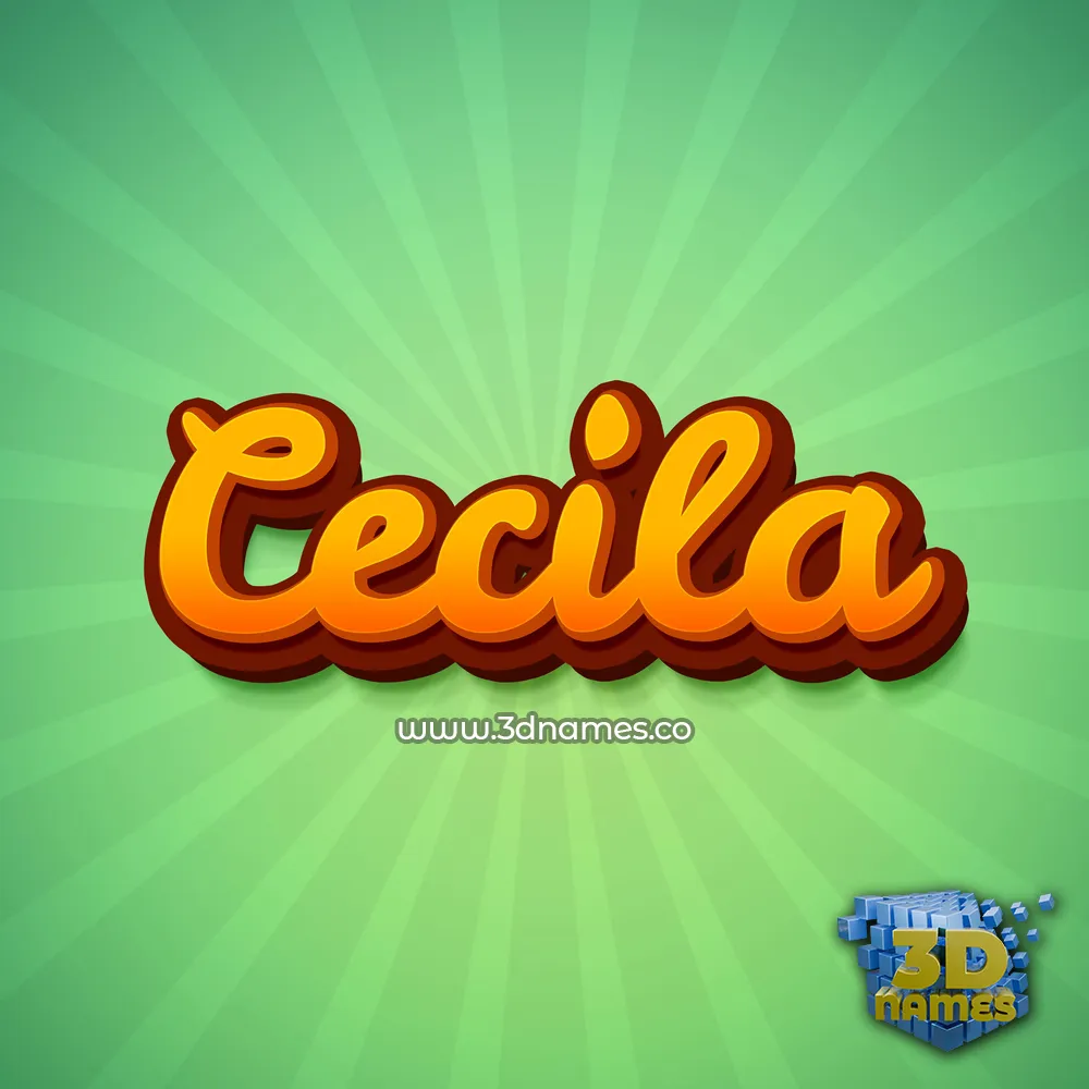 cecila in Green Rays style - 3D name wallpaper
