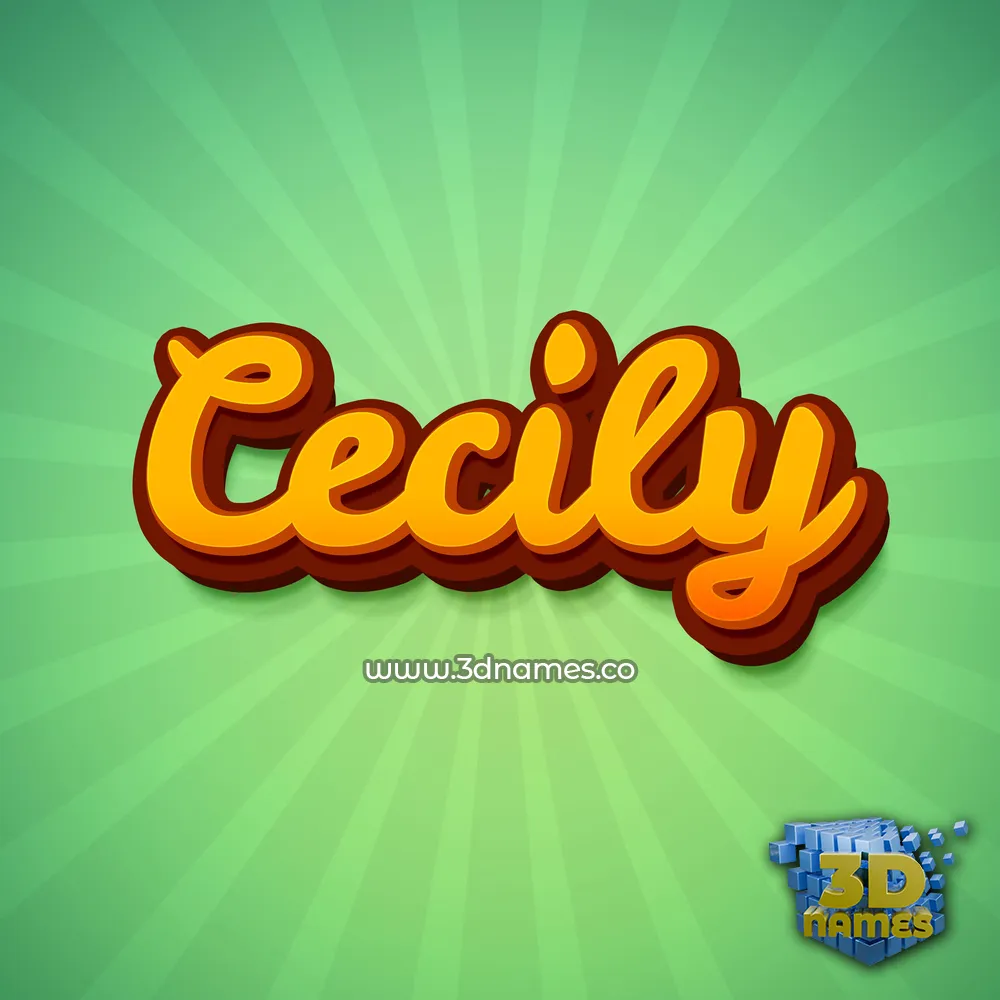 cecily in Green Rays style - 3D name wallpaper