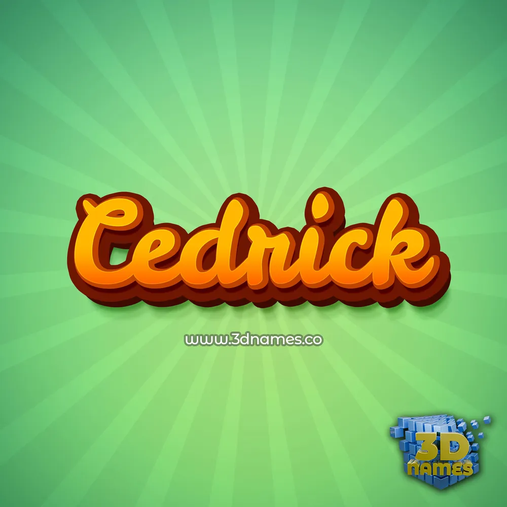 cedrick in Green Rays style - 3D name wallpaper