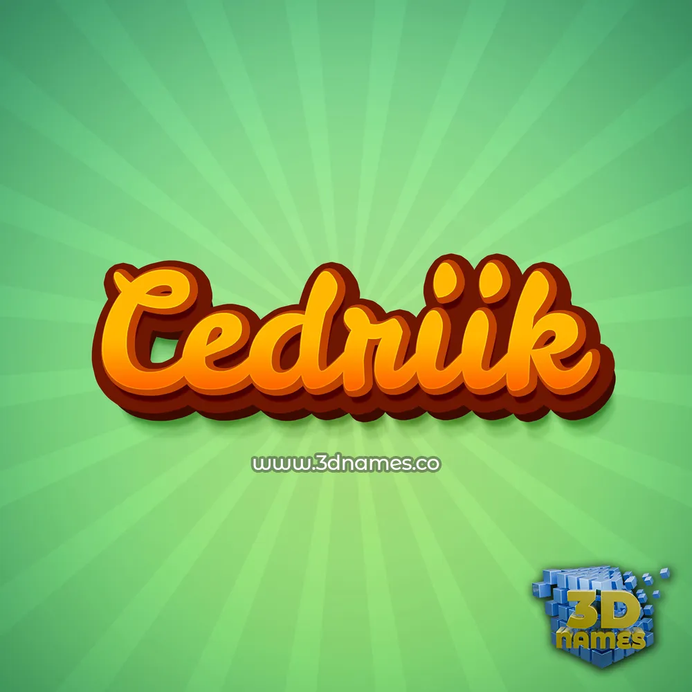 cedriik in Green Rays style - 3D name wallpaper