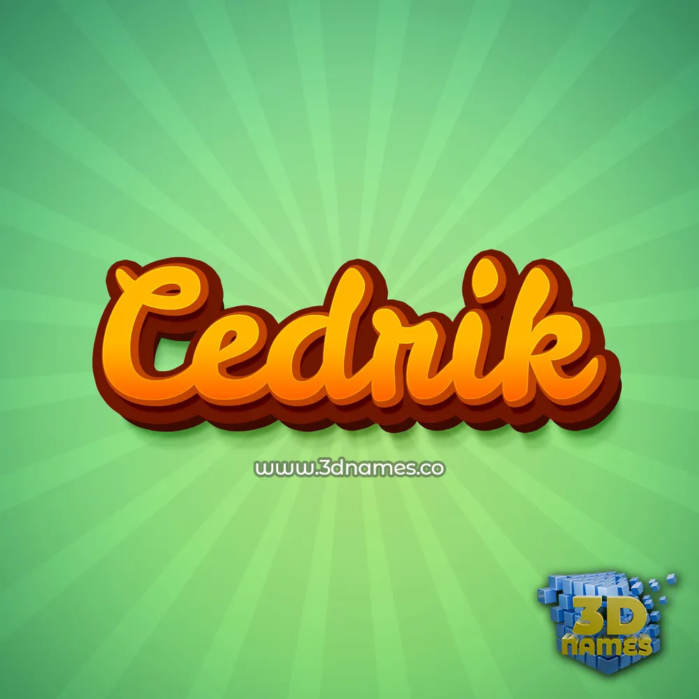 cedrik in Green Rays style - 3D name wallpaper