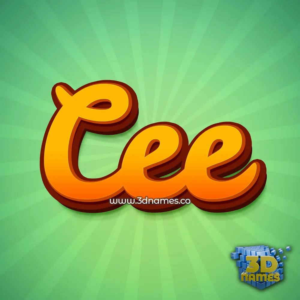 cee in Green Rays style - 3D name wallpaper