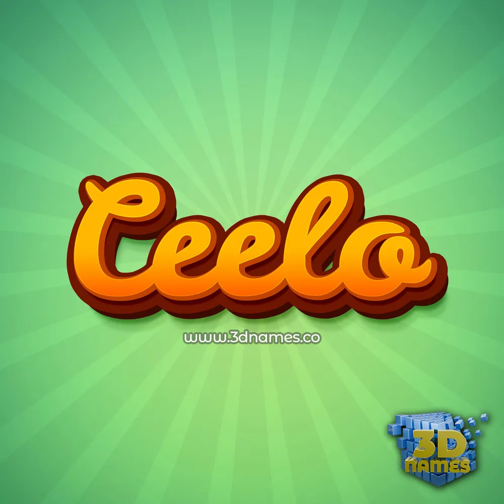 ceelo in Green Rays style - 3D name wallpaper