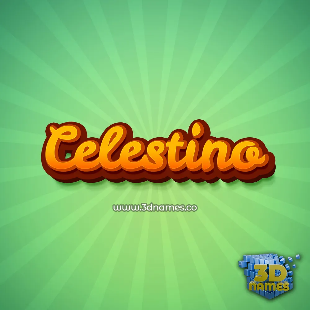 celestino in Green Rays style - 3D name wallpaper