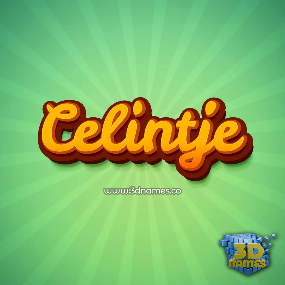 celintje in Green Rays style - 3D name wallpaper