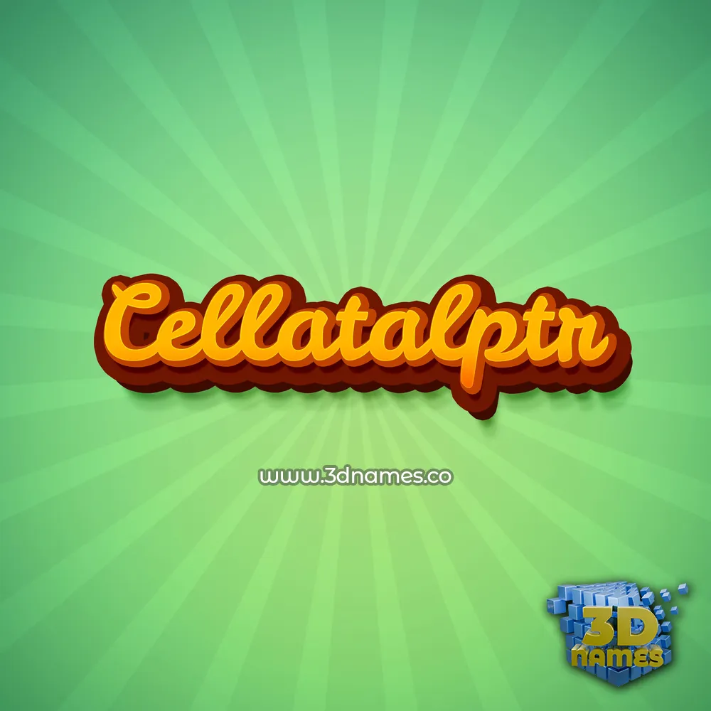 cellatalptr in Green Rays style - 3D name wallpaper