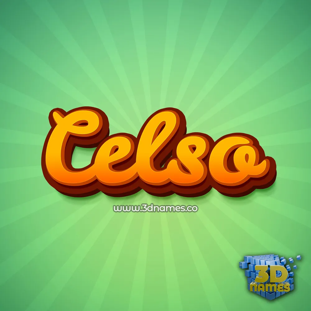 celso in Green Rays style - 3D name wallpaper