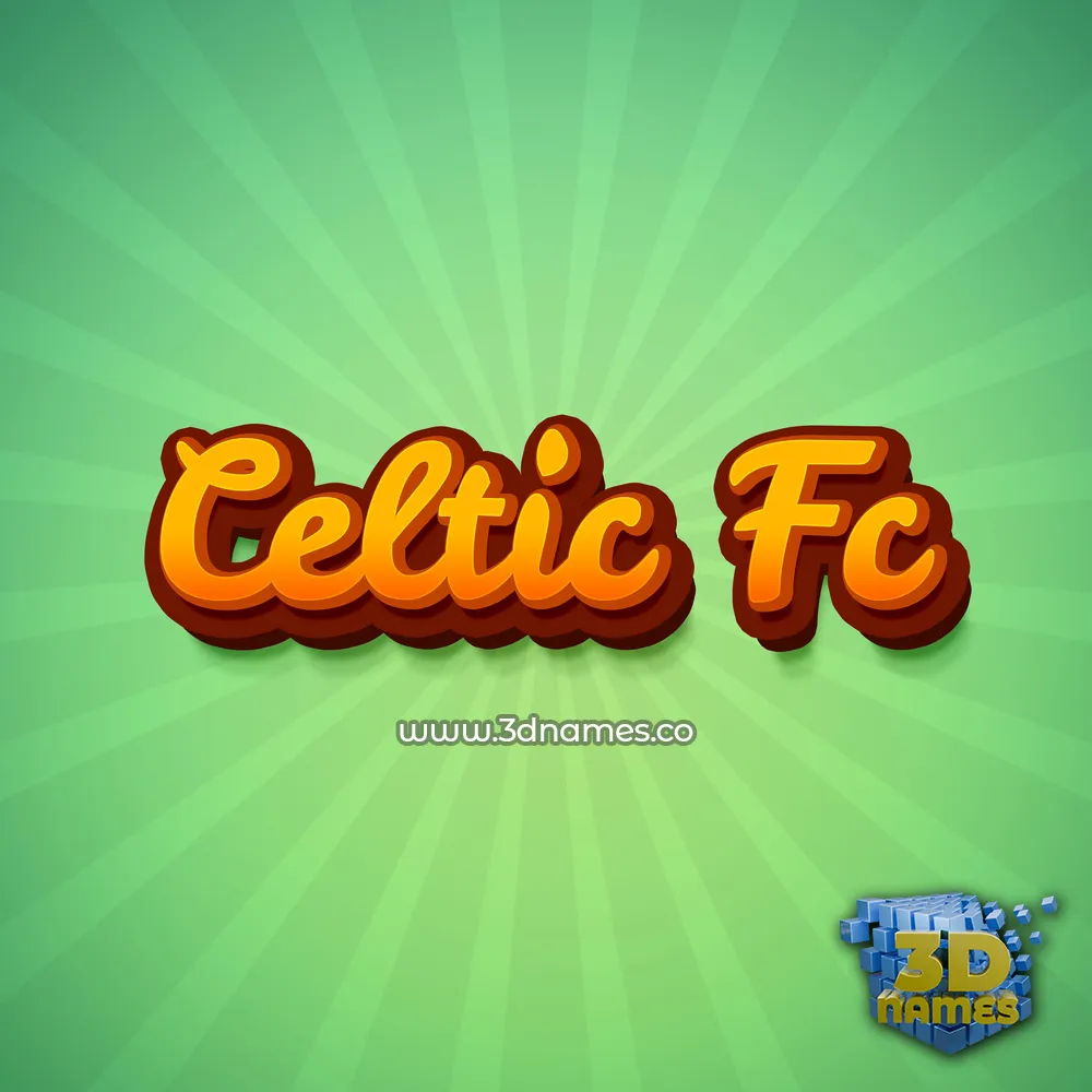 celtic fc in Green Rays style - 3D name wallpaper