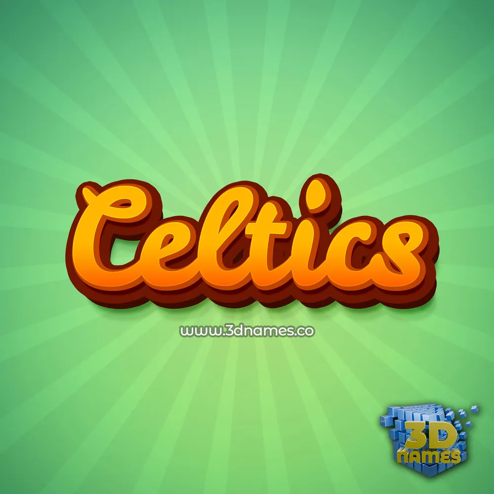celtics in Green Rays style - 3D name wallpaper