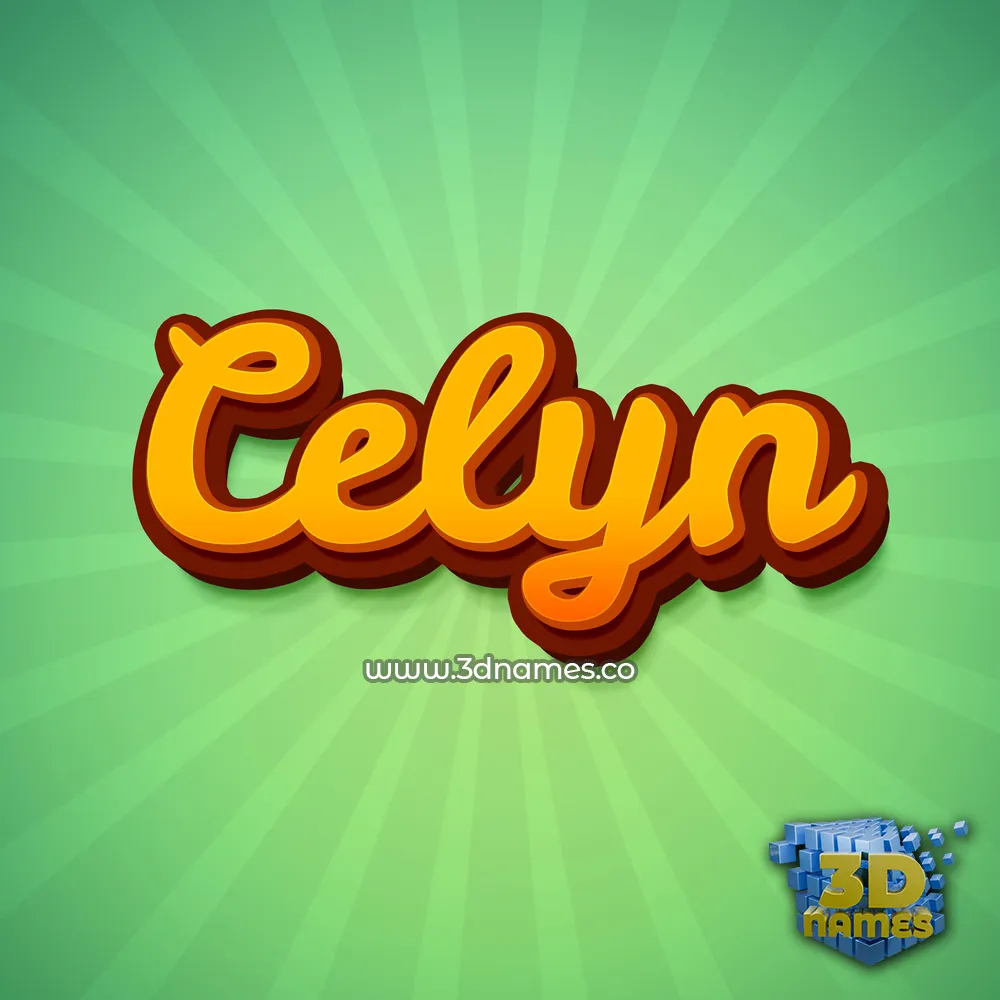 celyn in Green Rays style - 3D name wallpaper