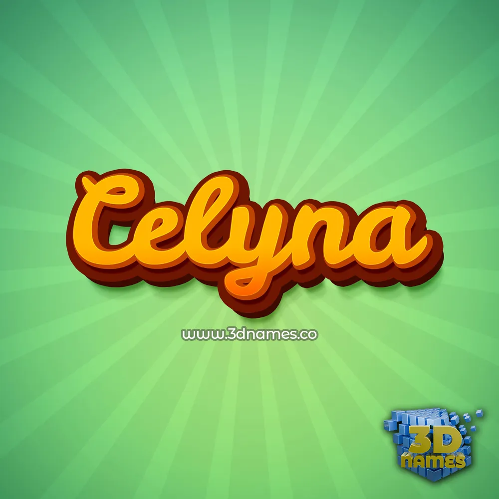 celyna in Green Rays style - 3D name wallpaper