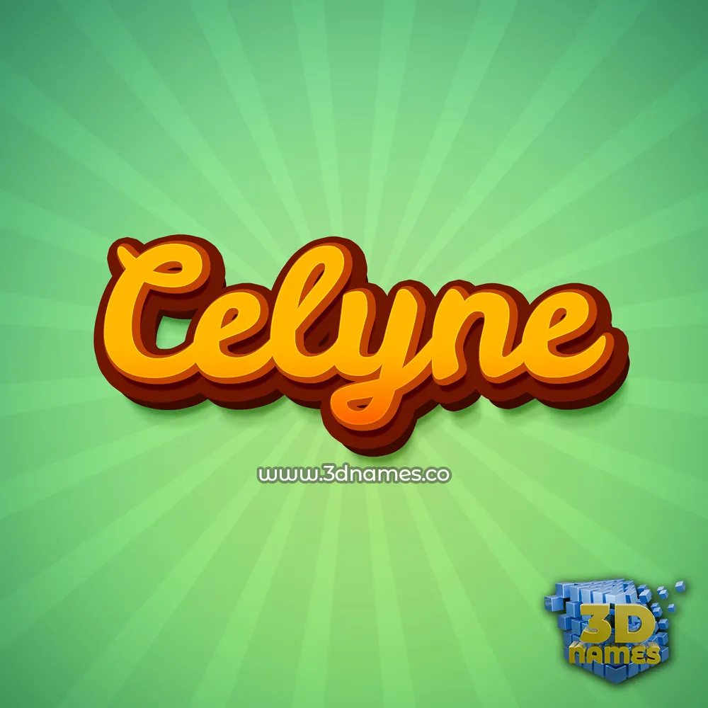 celyne in Green Rays style - 3D name wallpaper