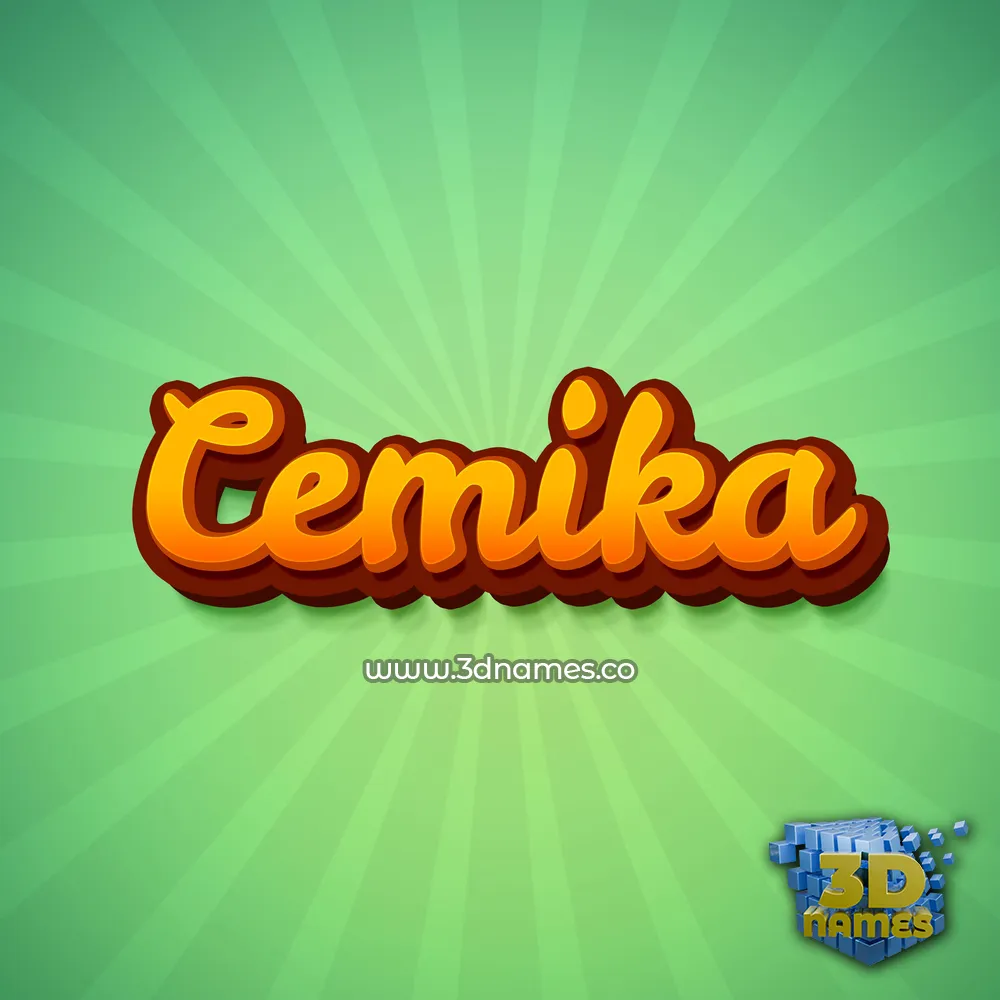 cemika in Green Rays style - 3D name wallpaper