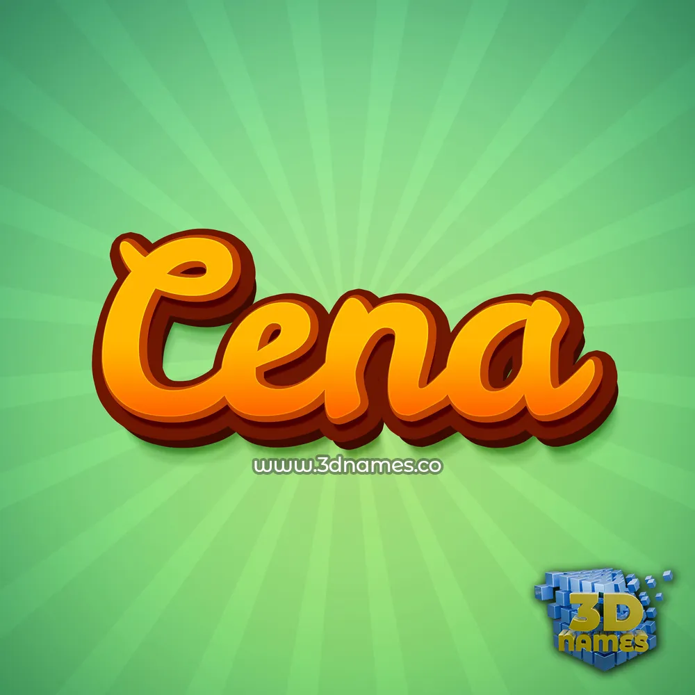 cena in Green Rays style - 3D name wallpaper