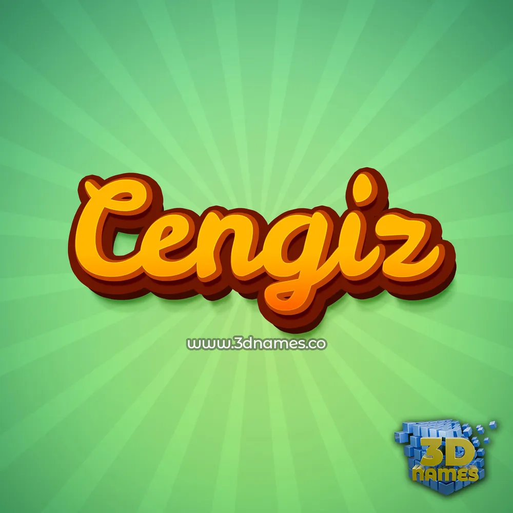 cengiz in Green Rays style - 3D name wallpaper