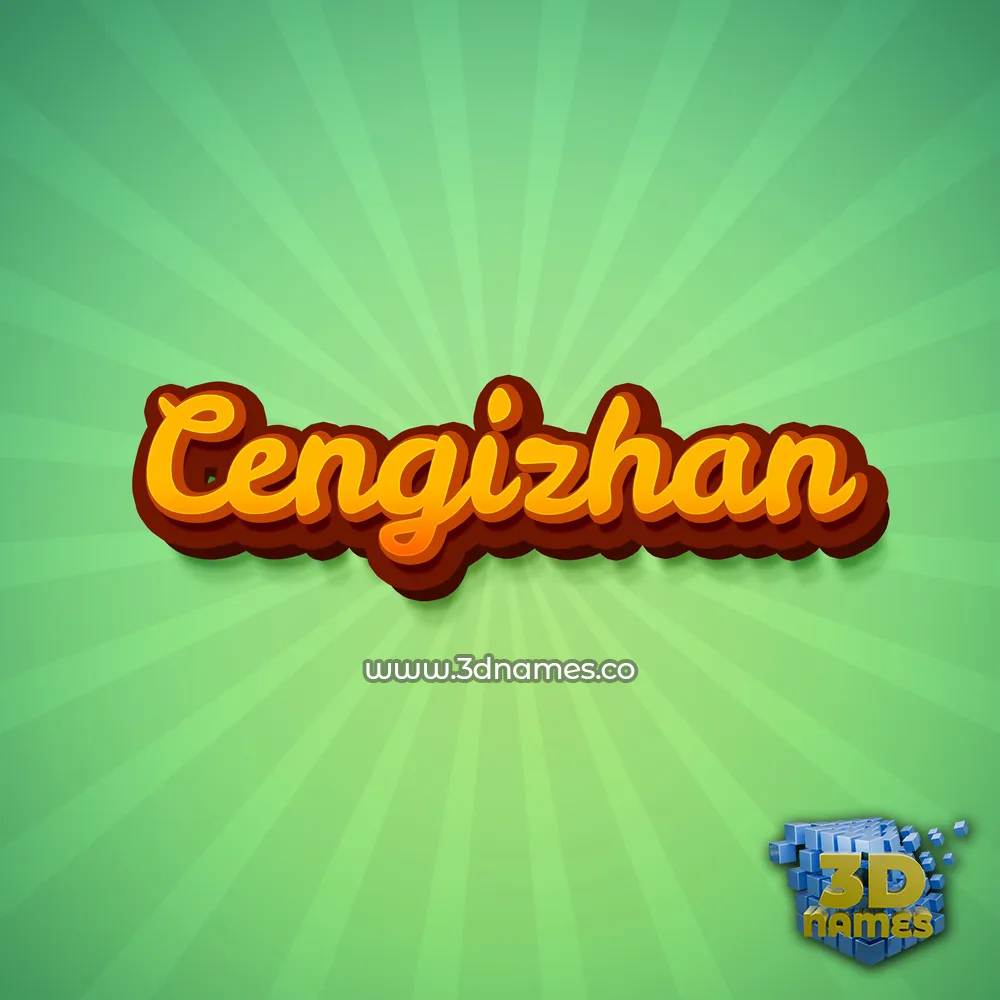 cengizhan in Green Rays style - 3D name wallpaper