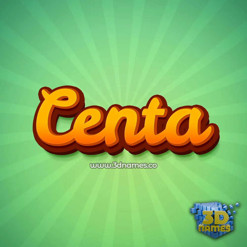 centa in Green Rays style - 3D name wallpaper