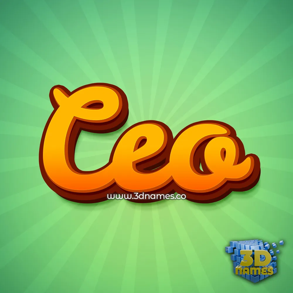 ceo in Green Rays style - 3D name wallpaper