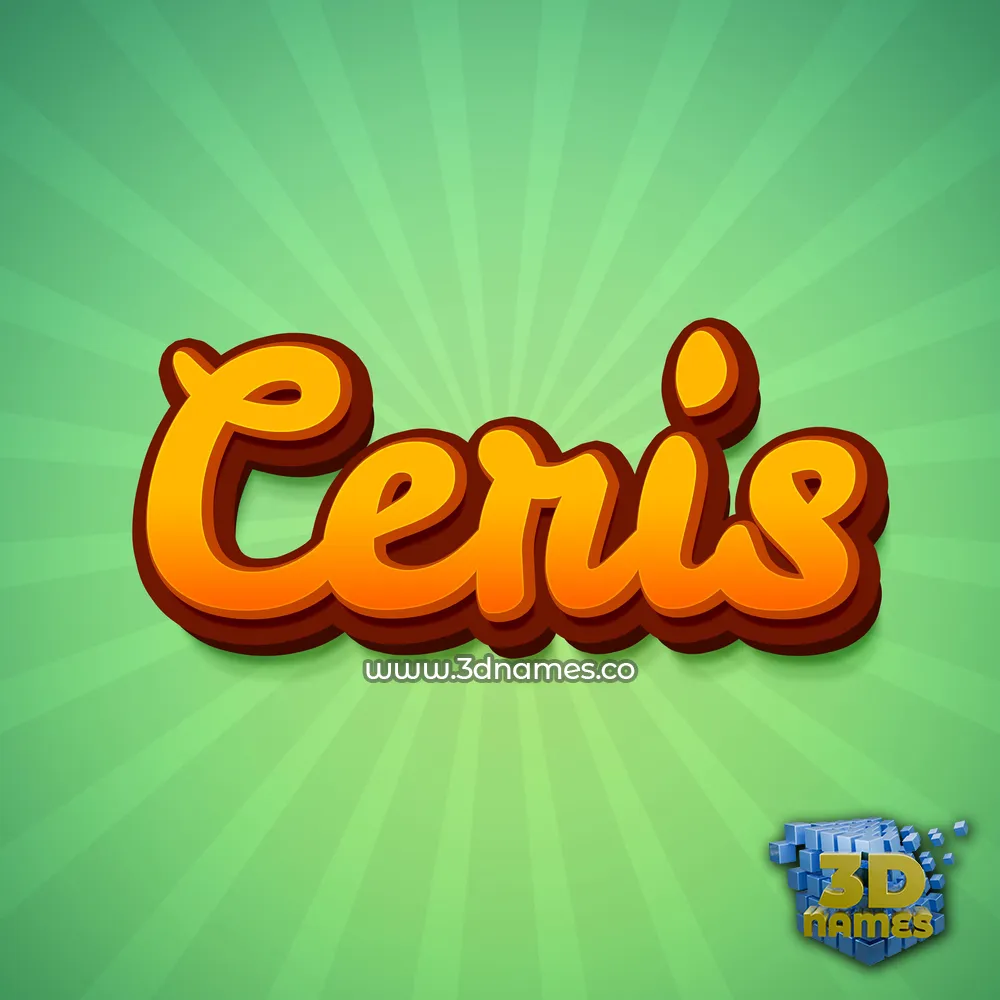 ceris in Green Rays style - 3D name wallpaper
