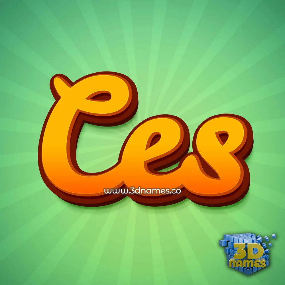 ces in Green Rays style - 3D name wallpaper