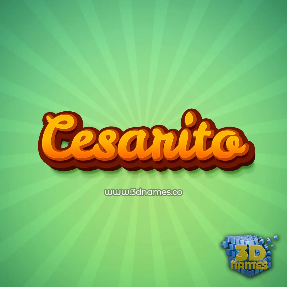cesarito in Green Rays style - 3D name wallpaper