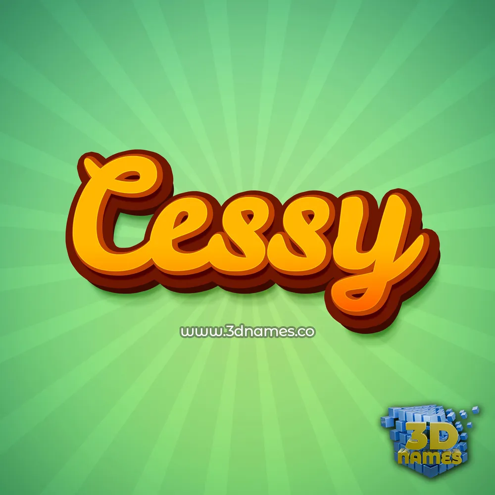 cessy in Green Rays style - 3D name wallpaper
