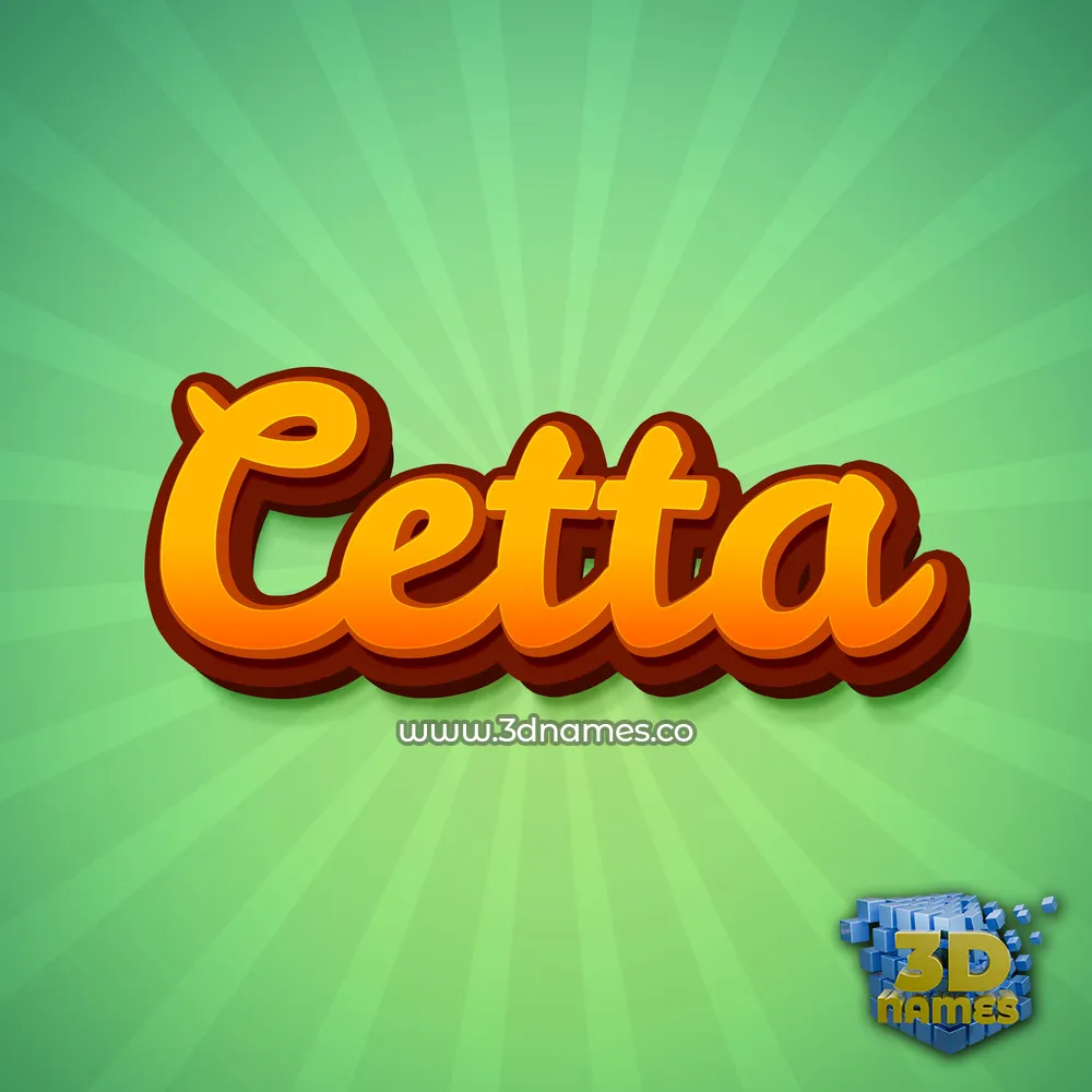 cetta in Green Rays style - 3D name wallpaper