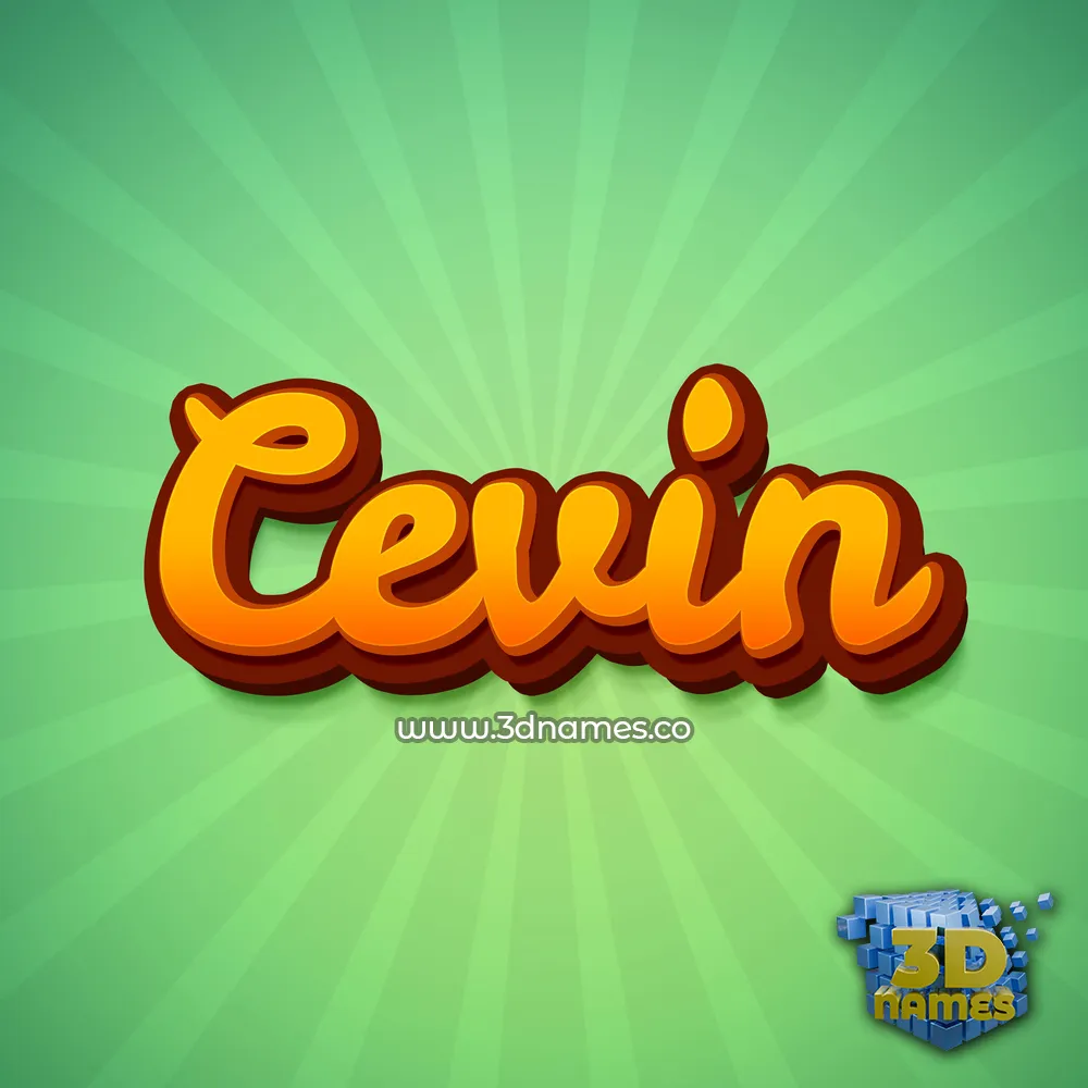 cevin in Green Rays style - 3D name wallpaper