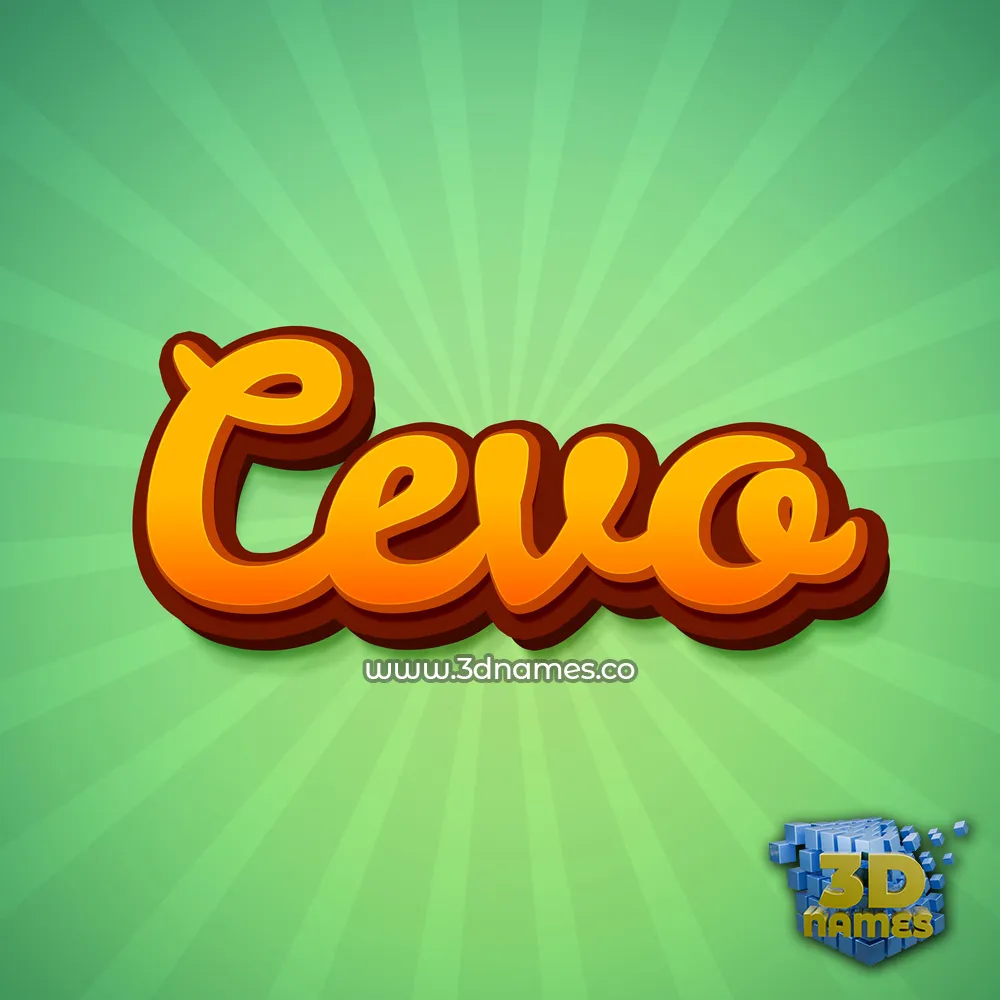 cevo in Green Rays style - 3D name wallpaper