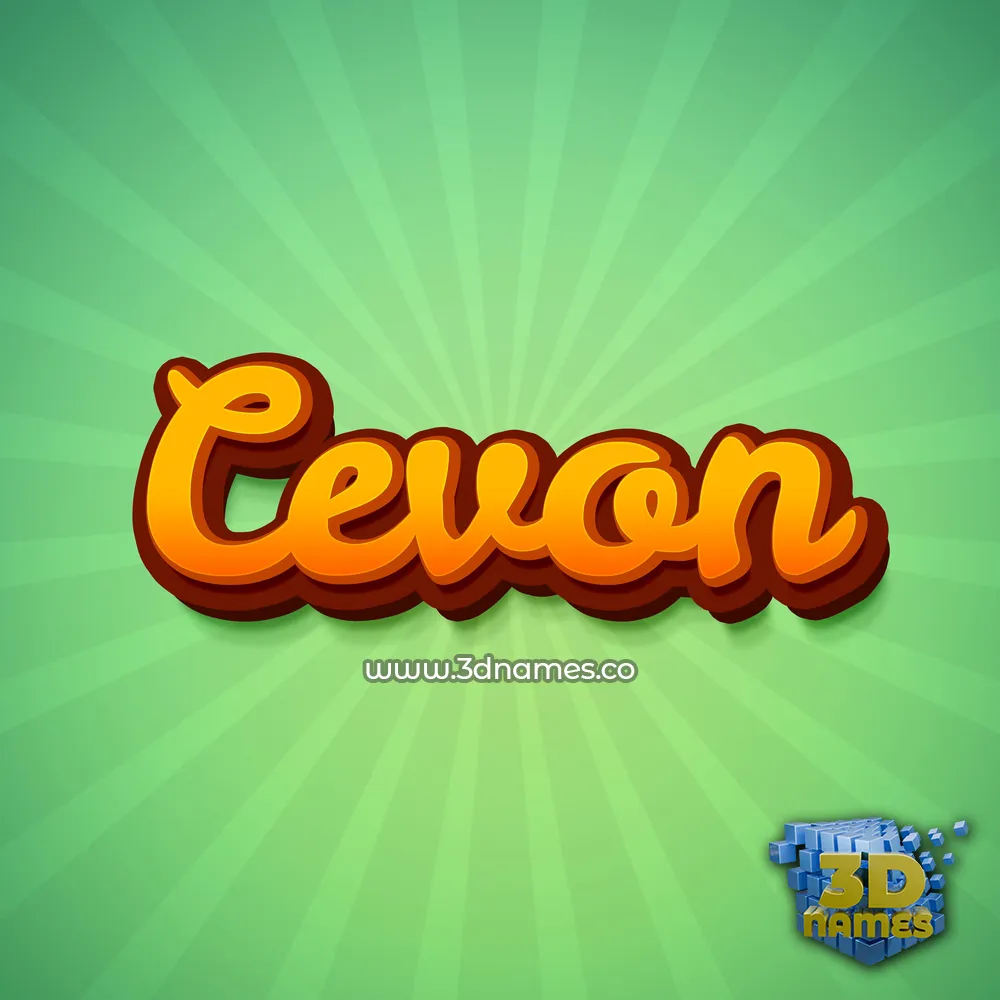 cevon in Green Rays style - 3D name wallpaper