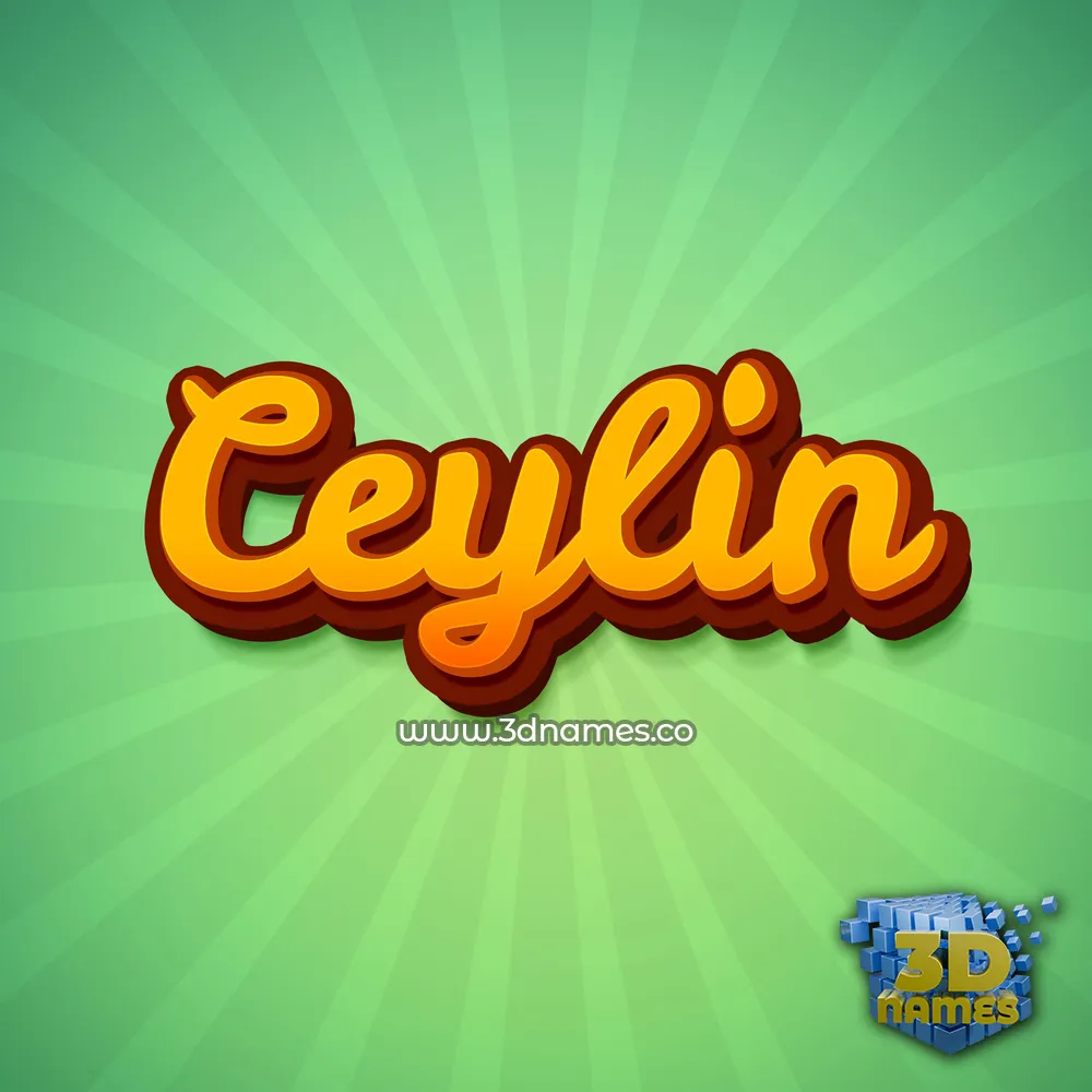 ceylin in Green Rays style - 3D name wallpaper