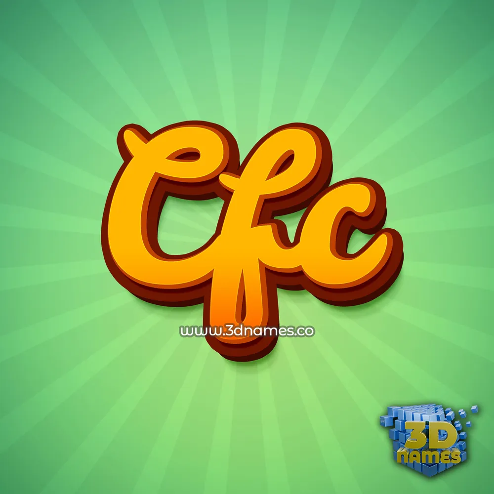 cfc in Green Rays style - 3D name wallpaper