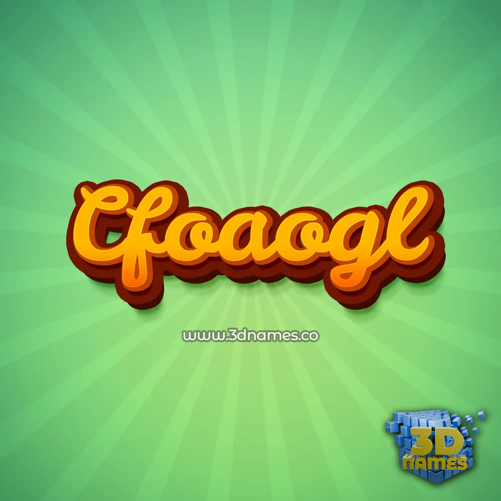 cfoaogl in Green Rays style - 3D name wallpaper