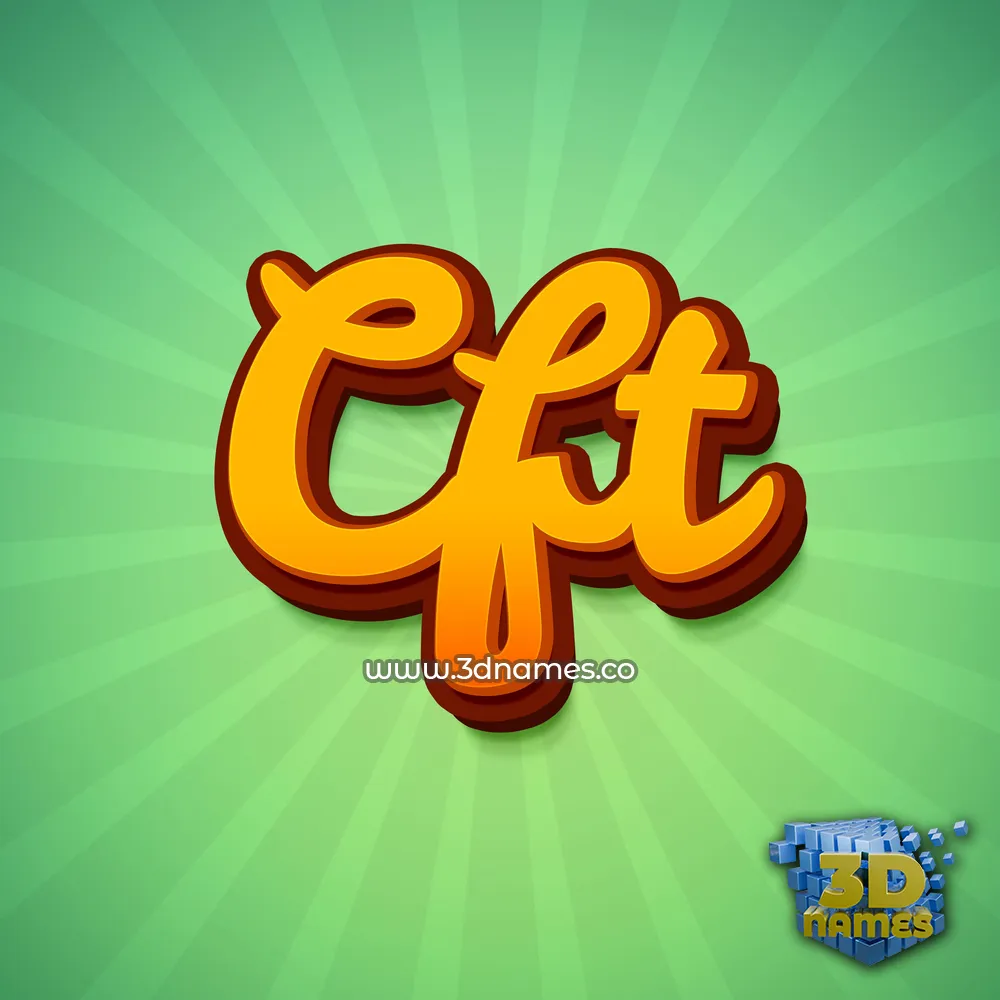 cft in Green Rays style - 3D name wallpaper