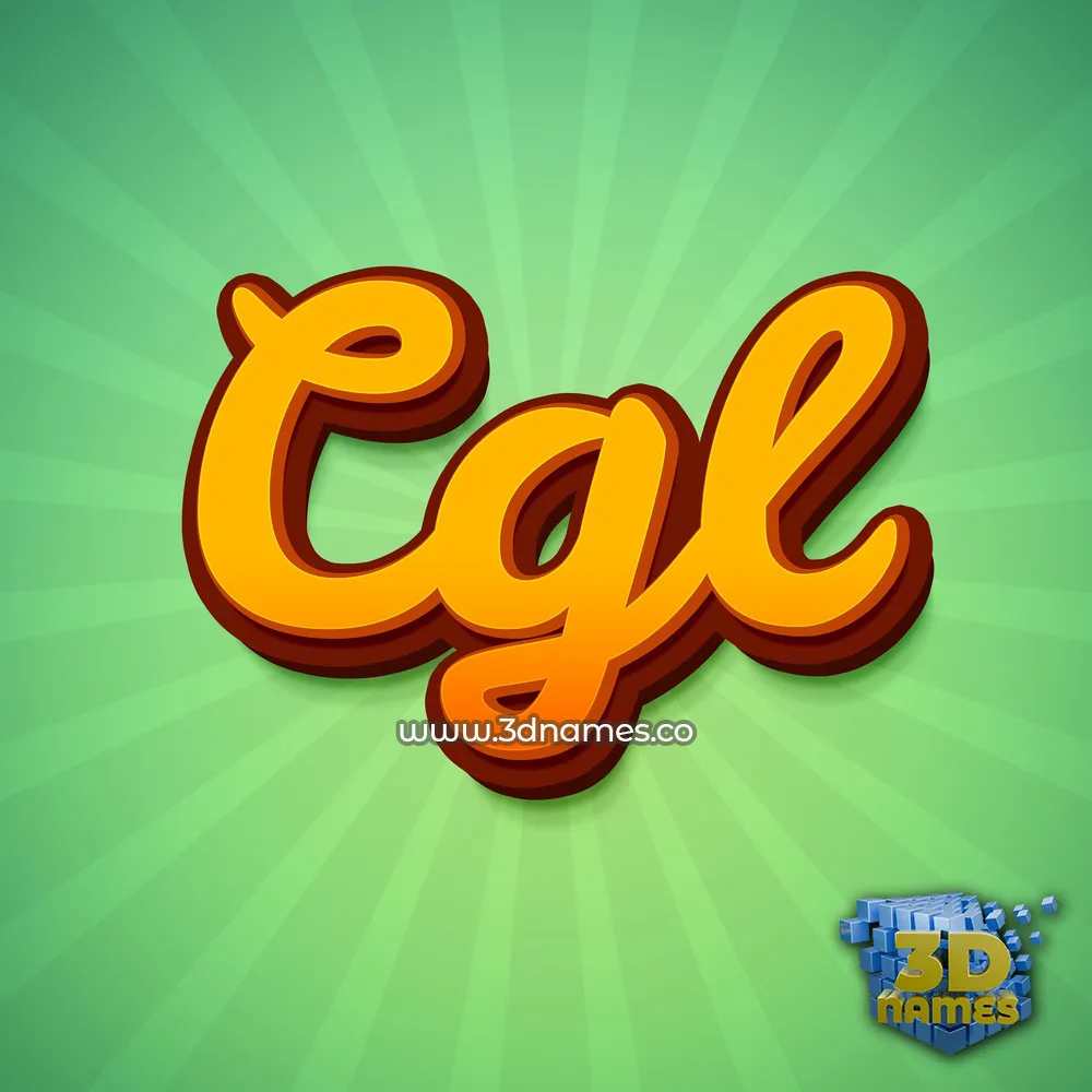 cgl in Green Rays style - 3D name wallpaper